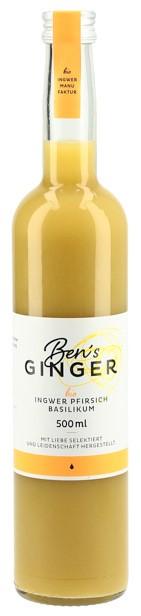 BEN'S GINGER Ingw-Pfirsi-Basilikumkonz Bio 500 ml