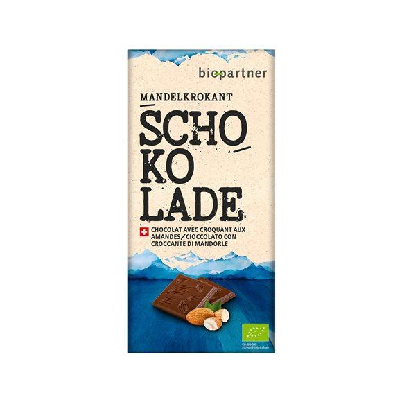 BIO PARTNER Milchschokolade mit Mandelkrokant 75 g