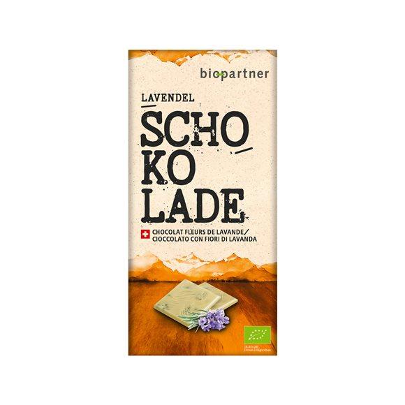 BIO PARTNER Schokolade weiss Lavendel 75 g