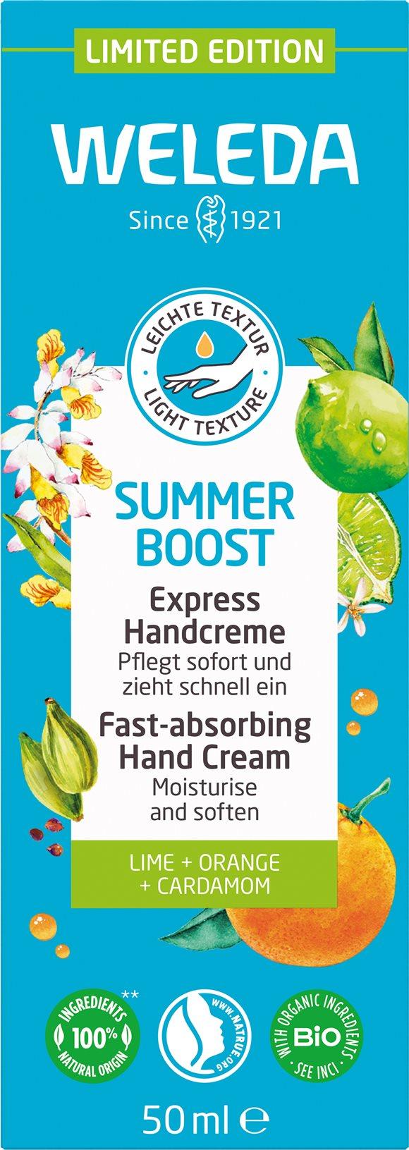 WELEDA Summer Boost Express Handcreme Tb 50 ml