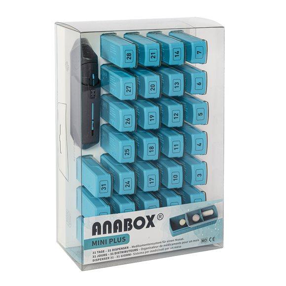 ANABOX Medidisp 31 Tage Mini Pl hellt 3 Fächer/Tag