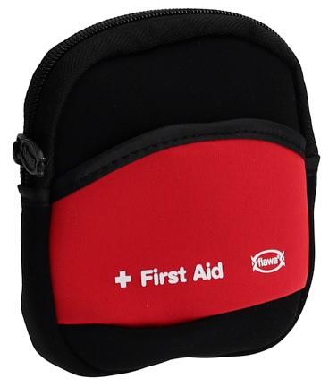 FLAWA Freizeit-Apotheke Neopren-Etui schwarz/rot