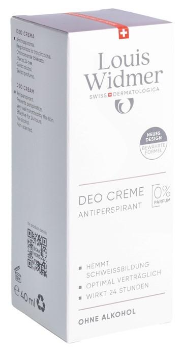 WIDMER Deo Creme Antiperspirant o Parf 40 ml