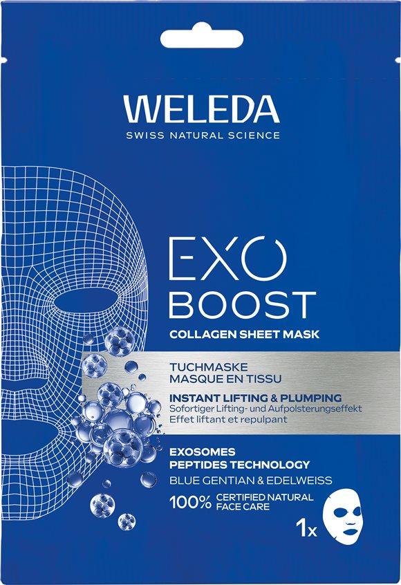 WELEDA Exo Boost Collag Tuchmaske Enzian 20 ml