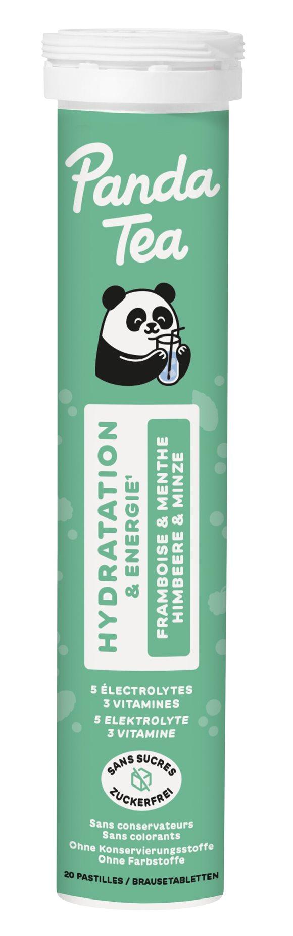 PANDA TEA Hydratation Brausetabl Himb&Minze 20 Stk