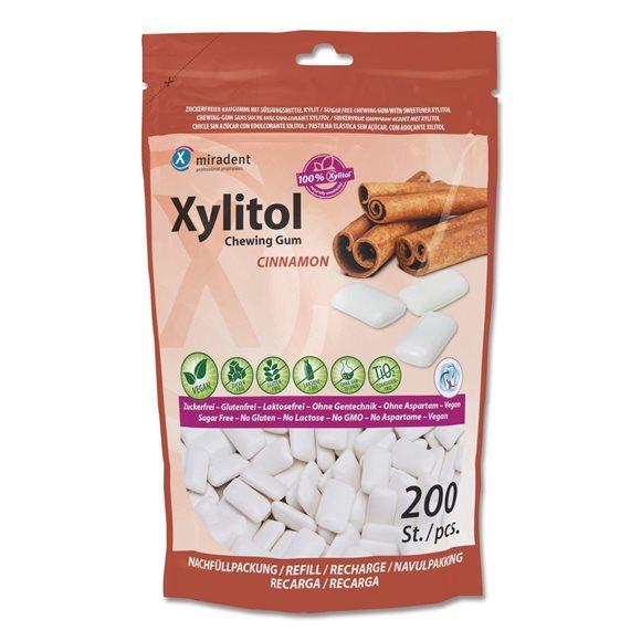 MIRADENT Xylitol Kaugummi Zimt Btl 200 Stk
