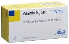 VITAMIN B6 Streuli Tabl 40 mg 100 Stk