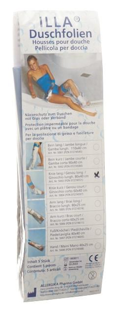 ILLA Dusch Schutzfolie 80x40cm Fuss Knie Btl 5 Stk