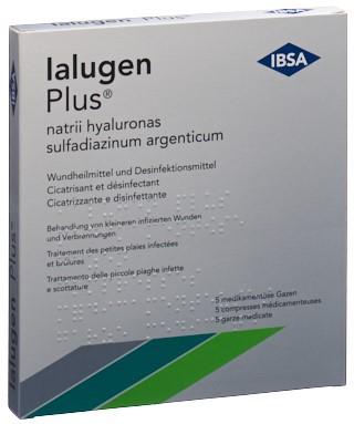 IALUGEN PLUS Medizinalgaze 10x10cm 5 Stk