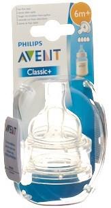 AVENT PHILIPS Klassik-Sauger 4 Loch 2 Stk