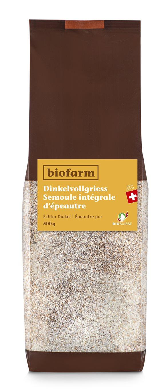 BIOFARM Dinkel Vollgriess Knospe 500 g