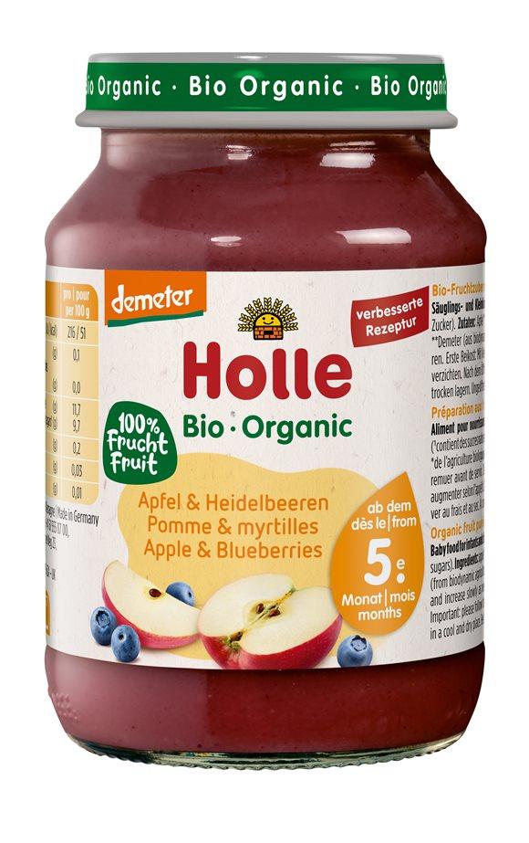 HOLLE Apfel & Heidelbeeren Bio 190 g