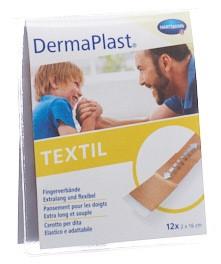 DERMAPLAST TEXTIL Fingerverband 2x16cm hf 12 Stk