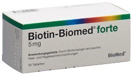 BIOTIN Biomed forte Tabl 5 mg 90 Stk