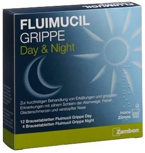 FLUIMUCIL Grippe Day Night Brausetabl 16 Stk
