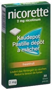 NICORETTE Freshfruit Kaudepots 2 mg 30 Stk