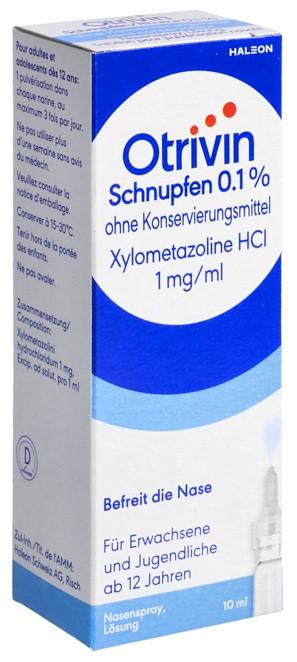 OTRIVIN Schnupfen Dosierspray 0.1 % o Kons 10 ml