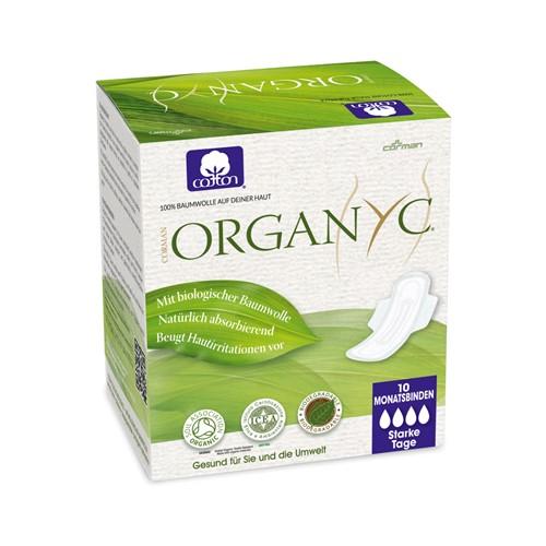 ORGANYC Monatsbinden m Flügel high flow 10 Stk