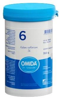 OMIDA SCHÜSSLER No6 Kal sulf Tabl D 6 Ds 350 g