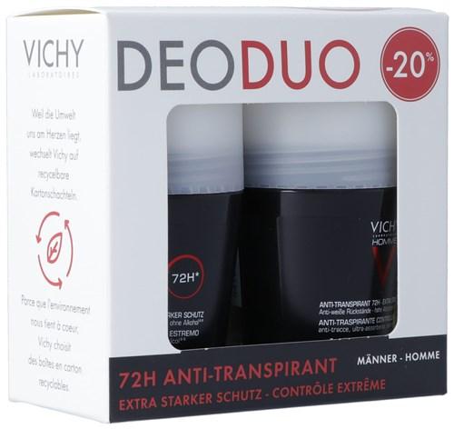 VICHY Homme Deo Anti-T 72H Duo-20% 2 Roll-on 50 ml