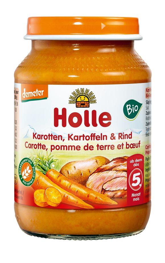 HOLLE Karotten Kartoffel & Rind Bio 190 g