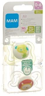 MAM Air Nuggi Sili 0-6m 2 Stk