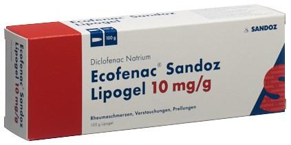 ECOFENAC Sandoz Lipogel 1 % Tb 100 g