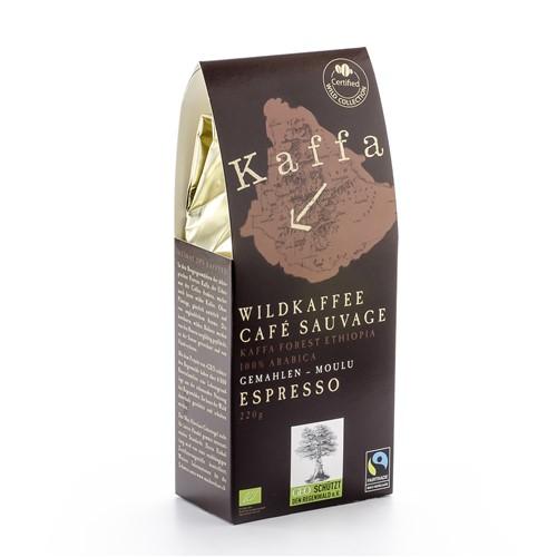 ORIG FOOD Wildkaffee Kaffa Espresso gemahlen 220 g