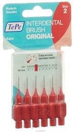 TEPE Interdental Brush 0.5mm rot Blist 6 Stk