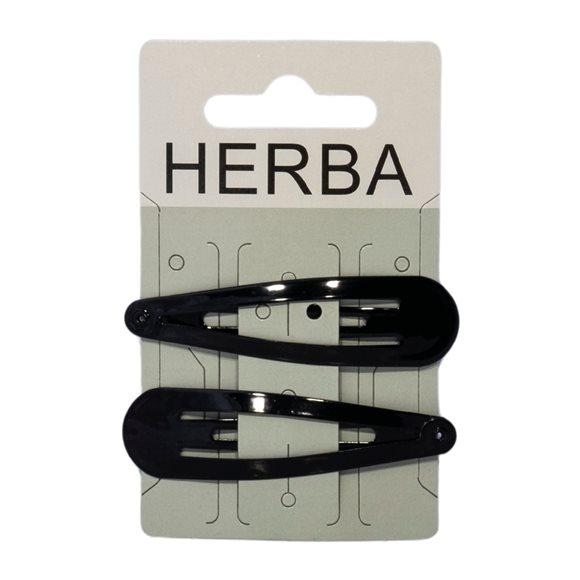 HERBA Clips 6.8cm schwarz 2 Stk