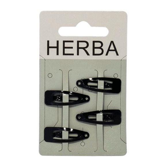 HERBA Clips 3.1cm schwarz 4 Stk