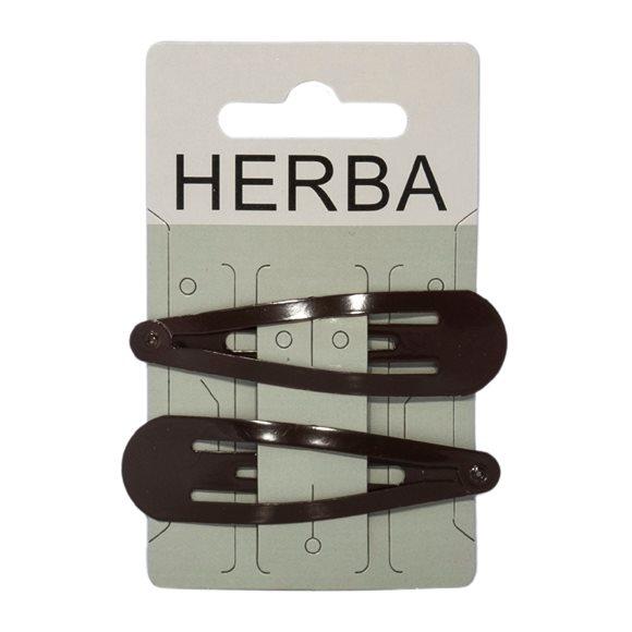 HERBA Clips 6.8cm havanna 2 Stk