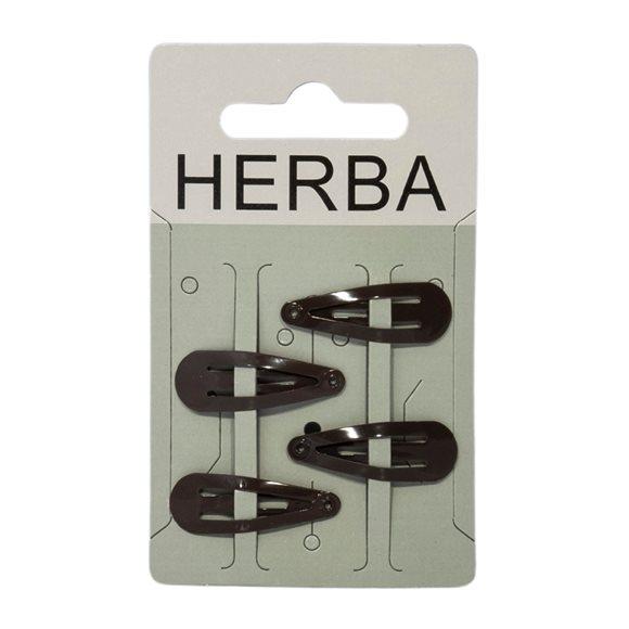 HERBA Clips 3.1cm havanna 4 Stk