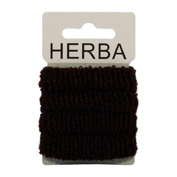 HERBA Haarbinder 4cm frottée schwarz 4 Stk