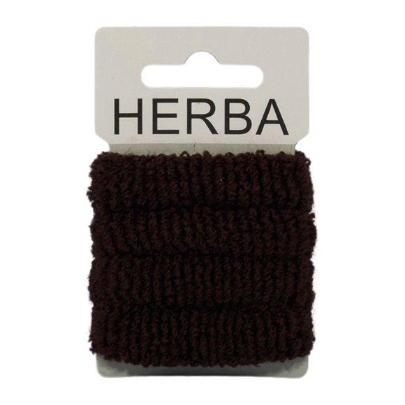 HERBA Haarbinder 4cm frottée braun 4 Stk
