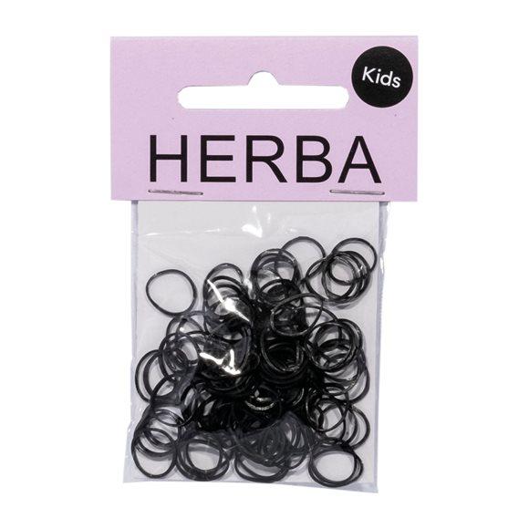 HERBA Kids Haarbinder 1cm schwarz 20 Stk