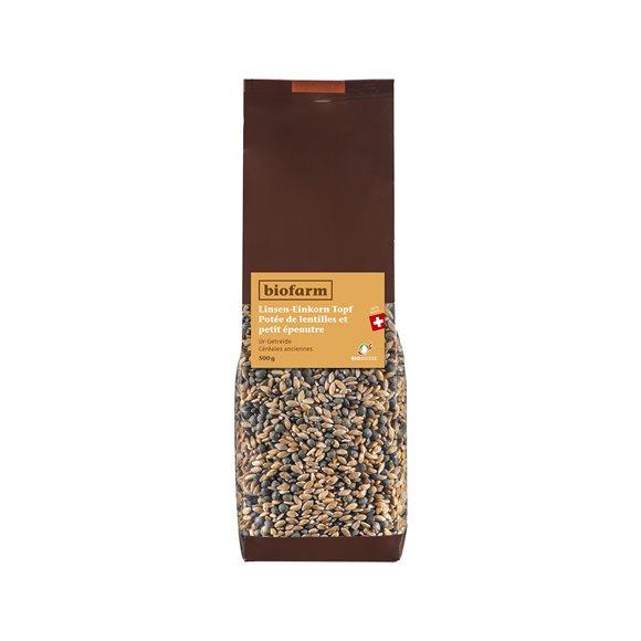 BIOFARM Linsen-Einkorn Topf CH Knospe Btl 500 g