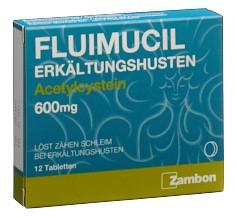 FLUIMUCIL Erkältungshusten Tabl 600 mg 12 Stk