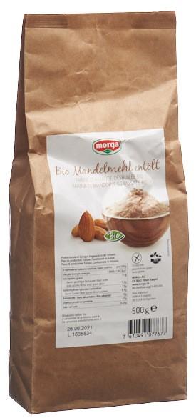 MORGA Mandelmehl entölt glutenfrei Bio 500 g