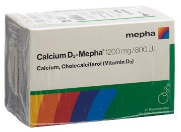 CALCIUM D3 Mepha Brausetabl 1200/800 2 x 20 Stk