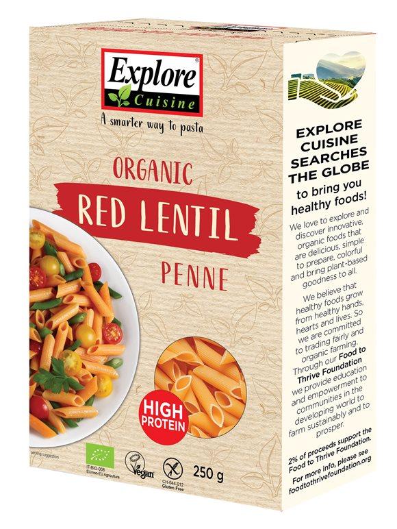 EXPLORE CUISINE Penne aus Roten Linsen Bio 250 g