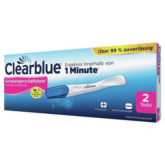 CLEARBLUE Schwangerschaftstest Schnell Erken 2 Stk