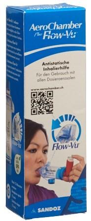 AEROCHAMBER PLUS Flow-Vu ohne Maske blau