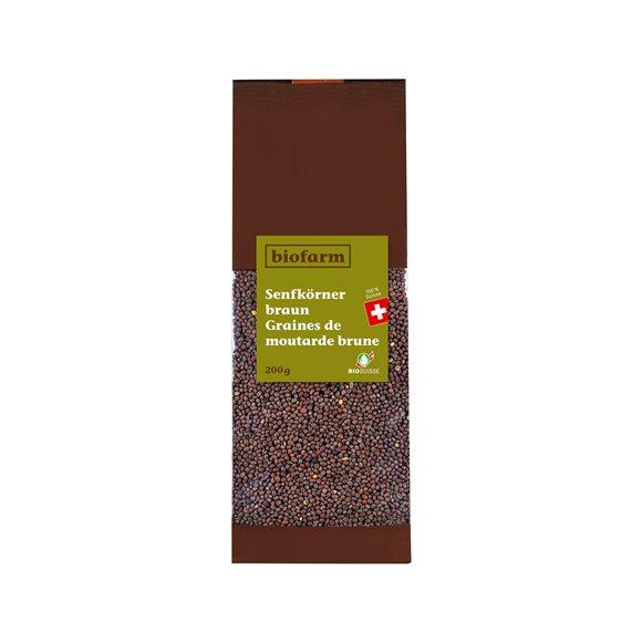 BIOFARM Senfkörner braun CH Knospe 200 g
