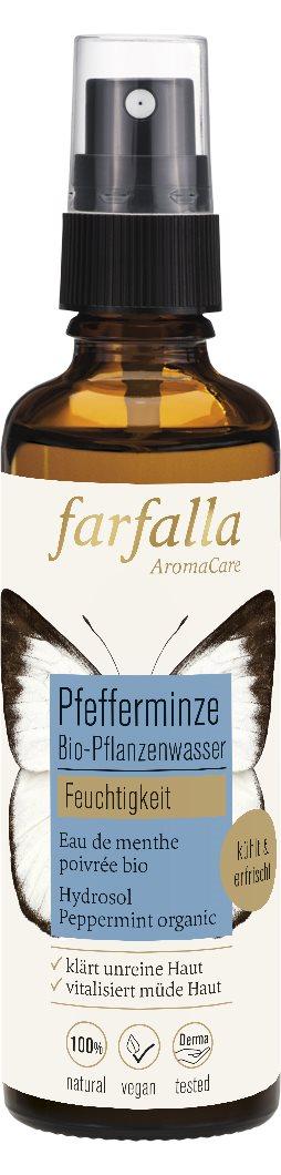 FARFALLA Bio-Pflanzenwasser Pfefferminze Spr 75 ml