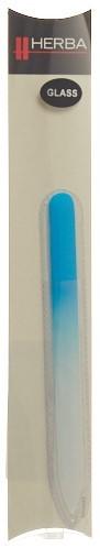 HERBA Glasnagelfeile im Etui 14cm hellblau