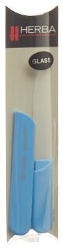 HERBA Glasnagelfeile mit Schutzkappe 13cm hellblau