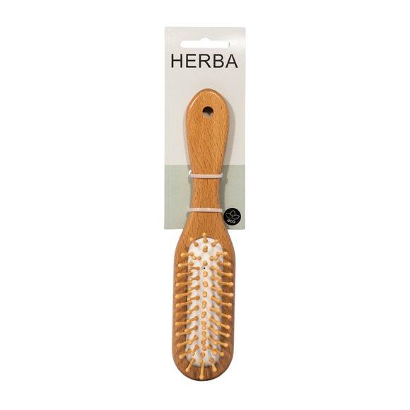 HERBA Haarbürste m Holzstift lang Buchenholz FSC