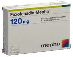 FEXOFENADIN Mepha Lactab 120 mg 10 Stk