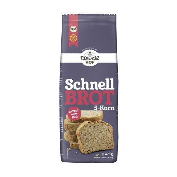 BAUCKHOF Schnellbrot 5-Korn glutenfrei 475 g